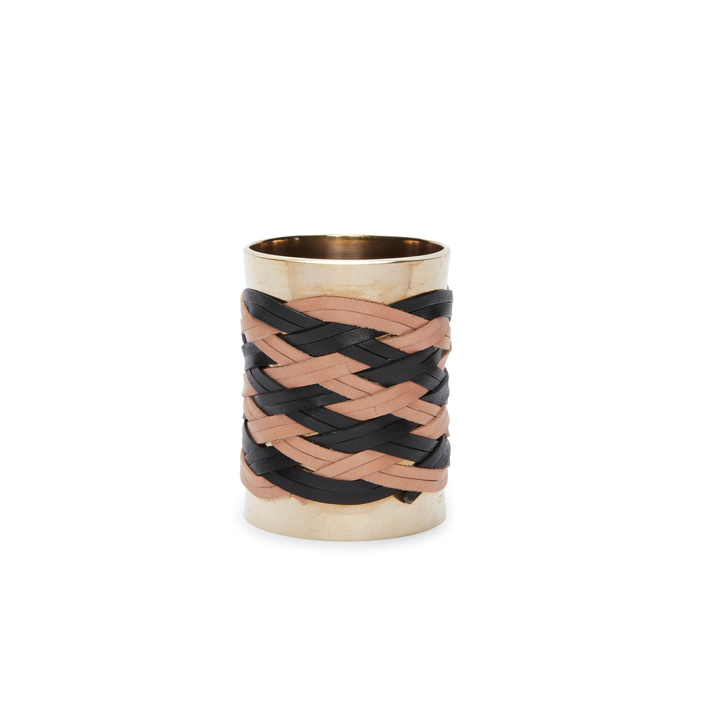 Brass and Leather Beaker