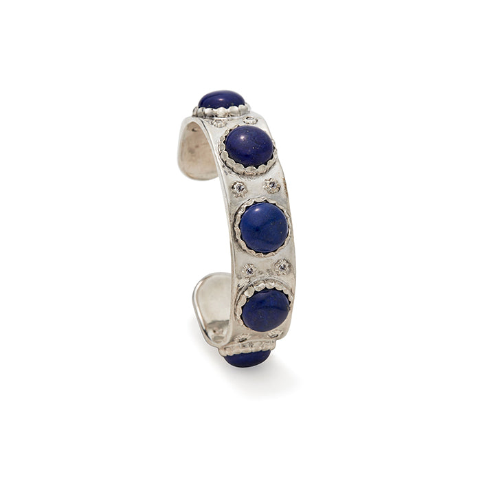 Sterling Silver Lapis Cab Cuff